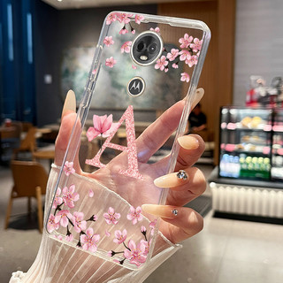 Ốp Điện Thoại Cho Motorola Moto E5 Plus E5 Play Case Hoa Đẹp Chữ Cái Ban Đầu Mỏng Trong Suốt TPU Mềm Cặp Đôi Vỏ Silicon