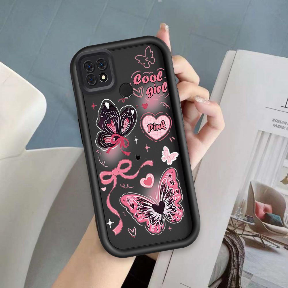 Ốp Lưng Cho OPPO A15 A15S A35 Hoạt Hình Silicon Phụ Kiện Vỏ Điện Thoại Mềm TPU Bướm Nơ Ins Phong Cách Mắt Thiên Thần Chống Sốc Ốp Lưng
