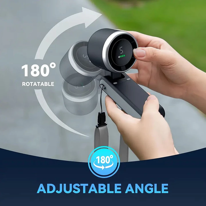 Quà tặng mùa hè Quạt Turbo cầm tay di động, Quạt chạy bằng pin 3600mAh 5 tốc độ, Quạt chạy bằng USB, Quạt sạc 3 trong 1 có quạt USB làm mát Air Turbo  – 3