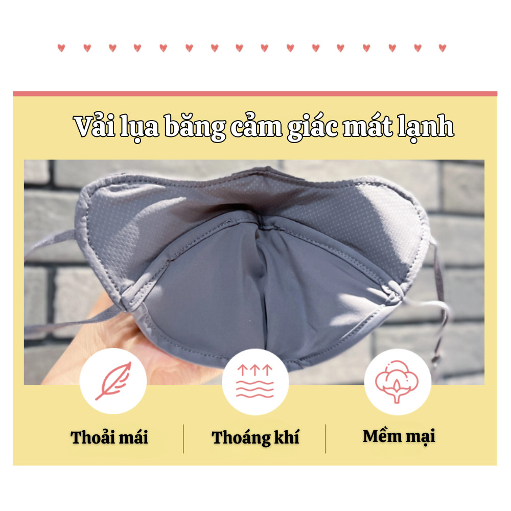 Khẩu Trang Chống Nắng Trẻ Em HomeMate Chống Tia UV, Khẩu Trang Vải 2 Lớp Thoáng Khí Có Quai Điều Chỉnh Cho Bé