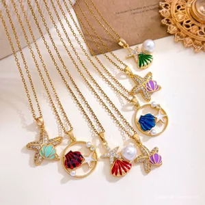 Vòng Cổ Bán Sao Biển Series Phụ Kiện Nữ Đơn Giản Đại Dương Series Phong Cách Ngày Lễ Xương Đòn Dây Xích Phụ Kiện Không Phai Màu