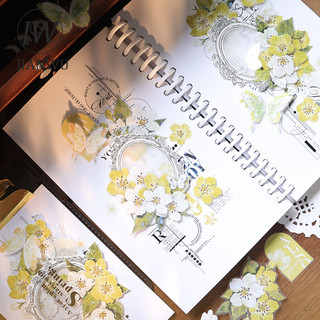 JIANWU 45mm * 300cm Vintage Line Border Phong Cảnh Chất Liệu Cắt Dán Thêu Sò PET Băng Sáng Tạo DIY Tạp Chí Văn Phòng Phẩm