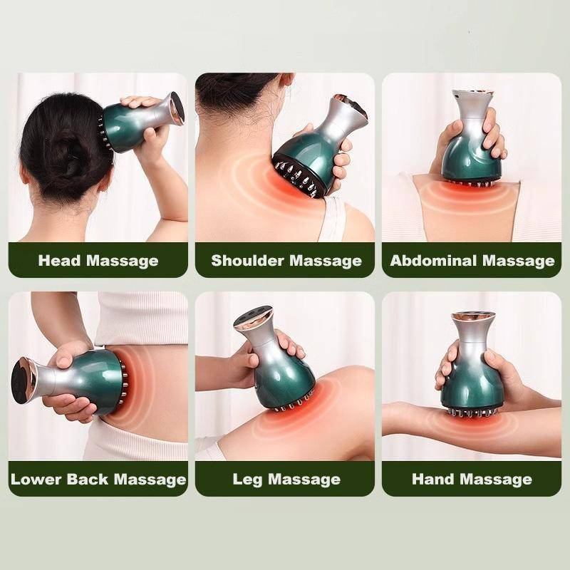 Máy mát xa Guasha có thể sạc lại LIS - Sưởi ấm giải độc bạch huyết & đốt mỡ HUJ