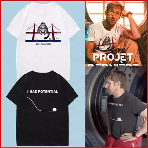 YB1 Project Hail Mary 2026 phim Unisex Xu hướng thời trang mùa hè Áo thun ngắn tay hàng đầu BY1