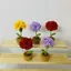 Thành Phẩm Phong Cách Mini Giả Hoa Handmade Len Đan Móc Mini Bó Hoa Trang Trí Xe Móc Bó Hoa