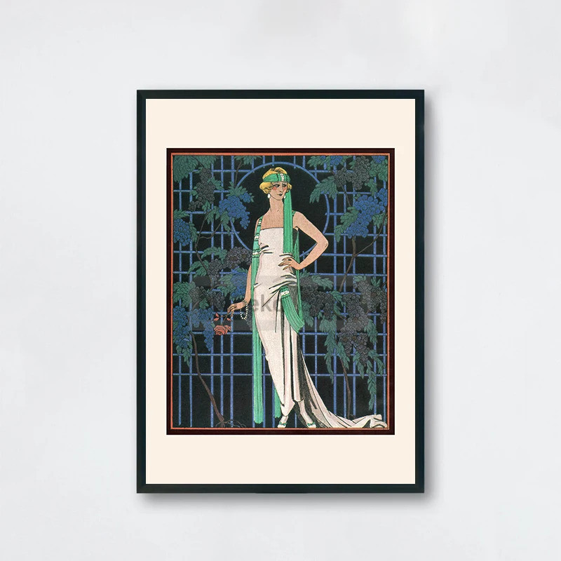 A1DE Vintage Pháp Deco Nghệ Thuật Minh Họa Poster Thời Trang Sang Trọng In Canvas Tranh Treo Tường Nghệ Thuật Hình Ảnh Phòng Nhà Trang Trí Thời Trang
