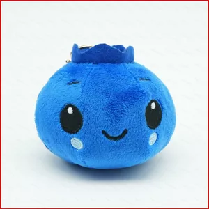 BH2 Blueberry Fruit Plushie Túi Charm Hoạt Hình Dễ Thương Cotton Đồng Hành Búp Bê Gối Mềm HB2