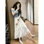 Váy voan không đều dành cho nữ mùa xuân hè 2026 cạp cao Drape Slimer Look All-Match