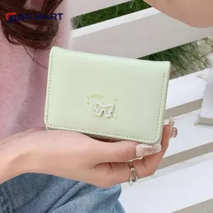 AN.MART Thời Trang Và Thường Ngày Hàn Quốc Nơ Ví Nữ Ngắn Đổi Thẻ Túi VN
