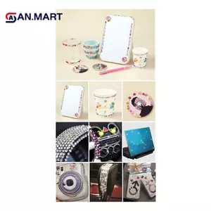 AN.MART 1 Tờ Mắt Cơ Thể Mặt Đá Quý Ngọc Trai Kim Cương Giả Stiers Tự Dính Pha Lê Cầu Vồng Trang Điểm Kim Cương Trang Trí Mặt Stier VN