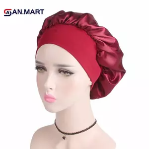 AN.MART Solid Satin Bonnet Tạo Kiểu Tóc Mũ Ngủ Quấn Mũ Tắm Dụng Cụ Tạo Kiểu Tóc VN