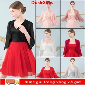 Khăn choàng ren DUSKGLOW, Áo cưới thông thường, Thời trang thanh lịch mùa hè Váy dạ hội cô dâu dành cho nữ