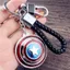Móc khóa Captain Shield Móc khóa chìa khóa xe Mặt dây chuyền xoay Captain Shield Móc khóa xoay 260501