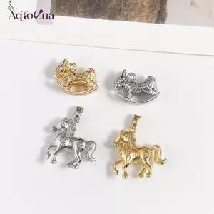 AqToCna 1 Chiếc Ngựa Mặt Dây Động Vật Ngựa Quyến Rũ DIY Handmade Nelace Bông Tai Vòng Tay Phụ Kiện Trang Sức Làm Đồ Dùng AqToCna
