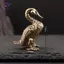 HFTOY Vintage Howling Du Trang Trí Đồng Chắc Chắn Tượng Phong Thủy Bộ Sưu Tập Tượng Để Bàn Trà Thú Cưng Trang Trí Nhà ~