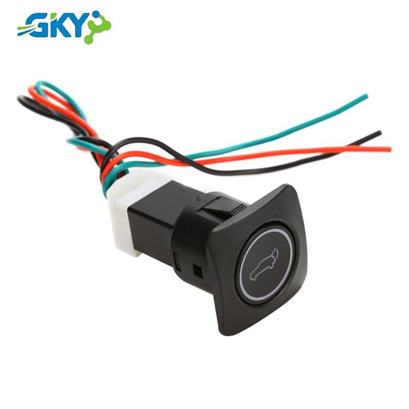 GKY Công tắc cửa xe tăng sáng tạo và thiết thực Công tắc cửa xe điện thông minh Phát hành nút đặt lại Công tắc cổng sau xe tròn đa năng GKY