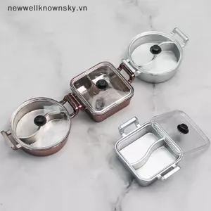 Mới DollHouse Mini Lẩu Đĩa Ăn Trung Quốc Ẩm Thực Nồi Bếp Nồi Thời Trang Búp Bê Nhà Phụ Kiện Đồ Chơi Nội Thất SKY