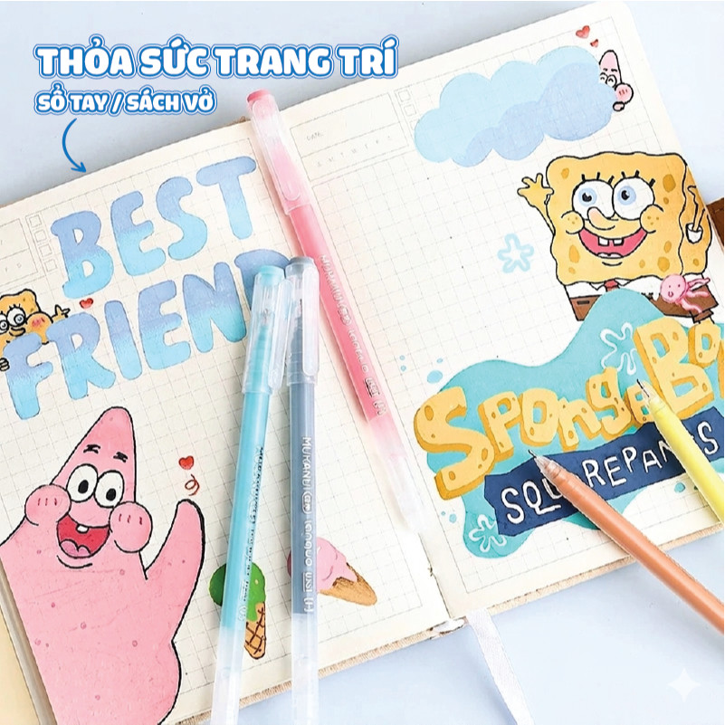 Bút Gel Màu Morandi Languo 9 Màu Cao Cấp – Viết Bullet Journal, Planner, Decor Sổ Tay
