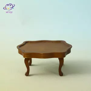 HFTOY 1: 12 Nhà Búp Bê Thu Nhỏ Vintage Ren Bàn Tròn Nhỏ Bàn Cà Phê Nội Thất Mô Hình Nhà Trang Trí Đồ Chơi Phụ Kiện Nhà Búp Bê ~
