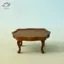HFTOY 1: 12 Nhà Búp Bê Thu Nhỏ Vintage Ren Bàn Tròn Nhỏ Bàn Cà Phê Nội Thất Mô Hình Nhà Trang Trí Đồ Chơi Phụ Kiện Nhà Búp Bê ~