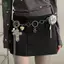 Dây thắt lưng kim loại bạc cổ điển dành cho nữ Gothic Cross and Flower sel Belt Thời trang Trang sức cơ thể sang trọng cho váy