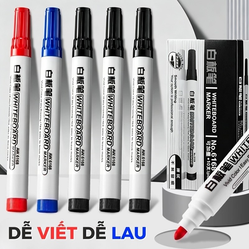 Set bút lông viết bảng trắng đủ màu xóa được dễ dàng nét đều giá rẻ cho học sinh giáo viên văn phòng
