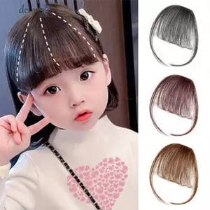 DELMER Trẻ Em Tổng Hợp Không Khí Nổ Sợi Chịu Nhiệt Kẹp Trong Màu Nâu Tóc Nối Dài Đảng Phụ Kiện Tóc Đen Lông Tơ Vô Hình 3D Nổ Tóc Giả