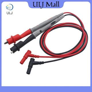 ULJ 2 Cái / bộ Kim Dây Silicon Mạ Vàng Đầu Thăm Dò Đầu Thử Nghiệm Dẫn Pin Đa Năng Kỹ Thuật Số Đồng Hồ Đo Dẫn Đầu Thăm Dò Dây Cáp Bút.