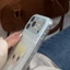 Ốp Cho iPhone 17PM 16 Pro Max 15 Phim Hoạt Hình Tóc Vàng Cô Gái Ren Chấm Bi Họa Tiết Trong Suốt IMD Thủ Công Chống Sốc TPU Mềm Chống Trầy Xước Chống Bụi Bẩn Vỏ Điện Thoại