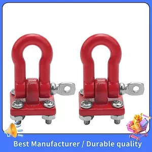 Kim Loại Leo Núi Kéo Móc Móc Khóa, Tời Còng Phụ Kiện Cho 1 / 10 RC Xe Bánh Xích Xe Tải D90 SCX10 Leo Xe, Đỏ