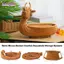 BORAGETE Lưu trữ Khay trà dệt mây, trưng bày bánh mì Đĩa trái cây mây giả đa năng, Nhiều kiểu dệt cổ điển Phong cách động vật Đồ ăn nhẹ dã ngoại Giỏ đựng đồ lặt vặt
