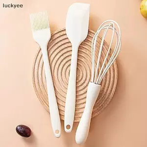 Luckyew 3 Bộ Nướng Bánh Thực Phẩm Silicon Chịu Nhiệt Kem Cạp Trứng Đánh Mỡ Bàn Chải Nhà Bếp Bánh Nướng Dụng Cụ TQ