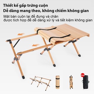bàn gấp gọn camping, dã ngoại cắm trại du lịch ngoài trời hợp kim nhôm cao cấp siêu nhẹ khung chắc chắn