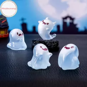 Houdou 1 Chiếc Hình Dạ Quang Thu Nhỏ Ngộ nghĩnh Ma Micro Phong Cảnh Trang Trí Phát Sáng Trong Bóng Tối Cho Trang Trí Halloween Trang Trí Bàn Làm Việc Nhà VN