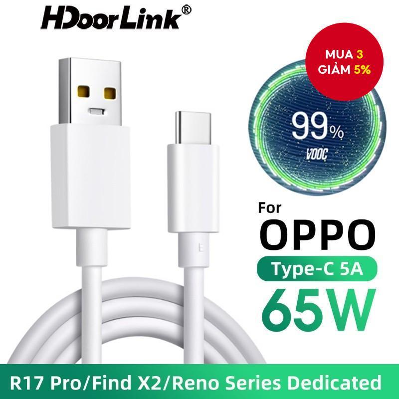 Hdoorlink Dây Cáp Sạc Nhanh usb 65w 6.5a Loại c Cho oppo