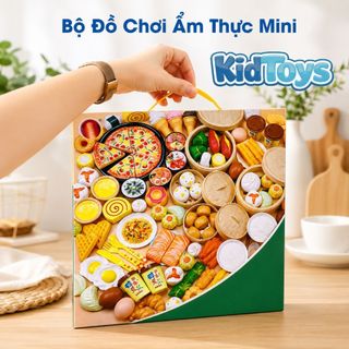 Set Đồ Ăn Nhà Bếp KidToys 88 Món - Bộ Thực Phẩm Mô Phỏng Cho Bé Chơi Nấu Ăn