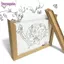 Khung Ảnh BORAGETE, Trang Trí Tường Tưởng Niệm Khung Nghệ Thuật Trẻ Em Bằng Gỗ, Chân Dung Gia Đình Sáng Tạo Có Thể Xoay Được Thẻ Có Thể Thay Đổi Giá Đỡ Cho Trẻ Em