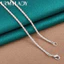 URMYLADY Bạc 925 Đơn Giản 3 Mm Dây Xích 16-30 Inch Vòng Cổ Dành Cho Nam Nữ Thời Trang Tiệc Cưới Trang Sức