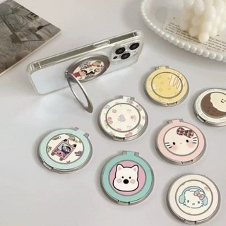 Dễ thương động vật nhỏ vòng khung phim hoạt hình ngón tay clasp xoay có thể gập lại