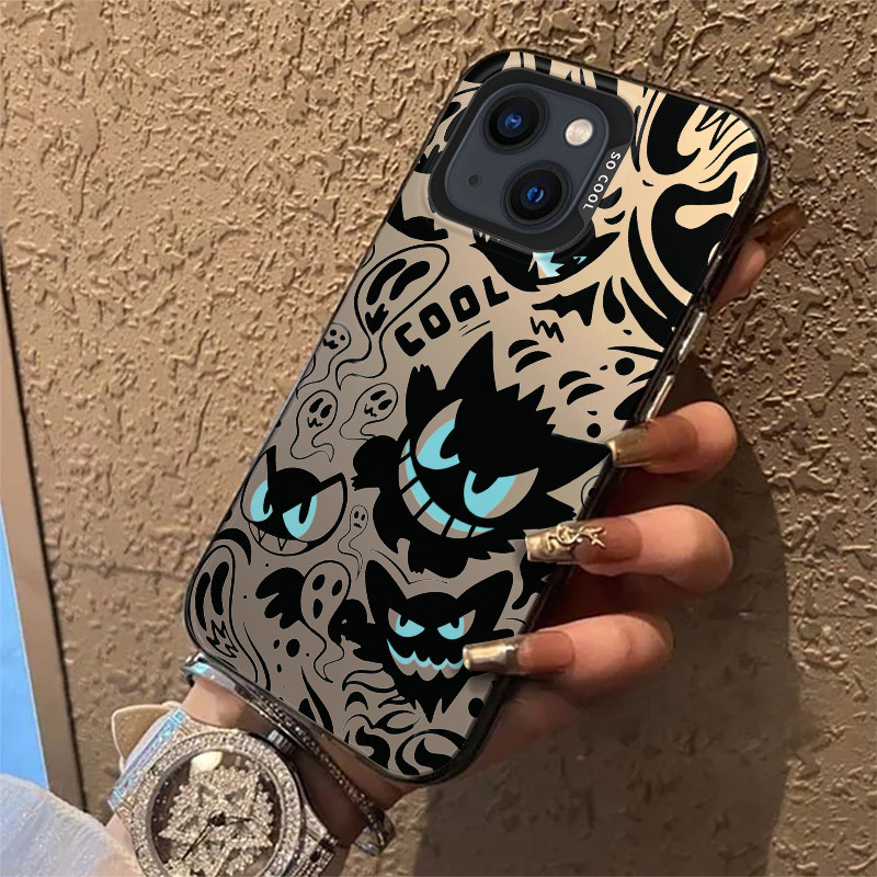 Ốp Điện Thoại Cho IPhone 6 6S SE 2020 7 8 X XS Max XR 11 12 13 14 Plus 15 16 17 Pro Max 17 AIR Ma Quái Ma Doodle