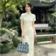 Túi vải di động phong cách dân tộc Túi vuông Jacquard vàng đi lại
