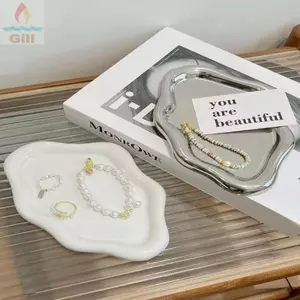 Khay đựng đồ trang sức GILL, Tấm lưu trữ bằng nhựa hình đám mây, Tấm trưng bày trang sức Mini sáng tạo Đồng hồ / Chìa khóa lưu trữ