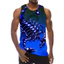 Scorpion 3D Tank Top Nam, Áo thun thể thao không tay mùa hè, Áo Vest động vật đi biển mới lạ thoáng khí