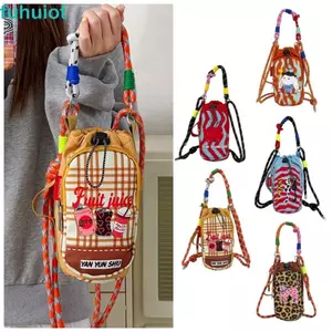 Túi đựng bình nước FUHUIOT, Túi đeo chéo dây rút rảnh tay kiểu Dopamine, Sáng tạo đơn giản với túi điện thoại Túi đựng điện thoại di động nhẹ Đi bộ