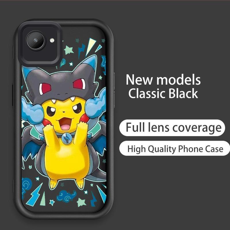 Vỏ Cho Realme C30 C30S Hoạt Hình Silicon Điện Thoại Thông Minh TPU Mềm Pikachu Bulbasaur Pokémon Angel Eye Vỏ Điện Thoại Chống Sốc