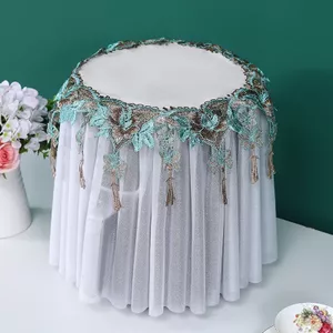 YHMBY1314 Phong Cách Châu Âu Nồi Chiên Không Khí Tròn Chống Bụi Bao Ren Thêu Vi Sóng Nồi Cơm Điện Treo Tường Đa Năng