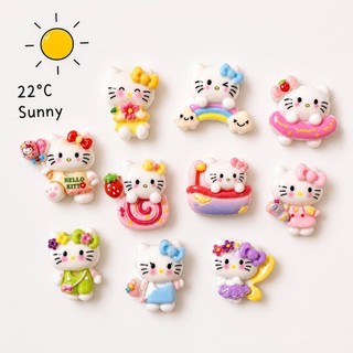 [ĐỘC QUYỀN] 🌈 Set Charm Hello Kitty  Sunny Day Cầu Vồng Mùa Hè Dễ Thương Trang Trí Dép