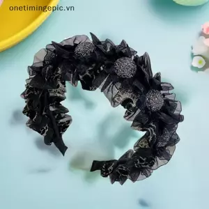 VFZ Hàn Quốc Kim Cương Giả Nơ Tóc Vòng Tính Khí Ngọt Rộng Viền Thời Trang Đa Năng Phụ Kiện Tóc Cho Bé Gái Quà Tặng OTE