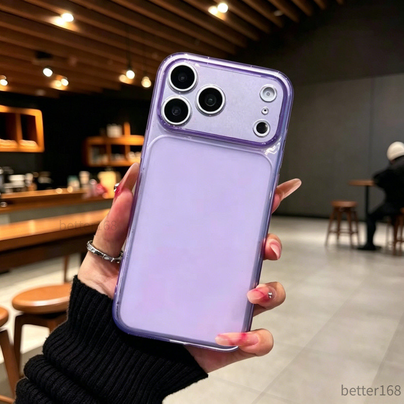 Bao Lưng Mềm Dẻo Viền Trong Lưng Mờ Không Bám Vân Tay Bảo Vệ Máy Toàn Diện IPhone 12 13 14 15 16 17 Pro Max