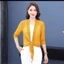 Áo khoác cardigan nhẹ điều hòa, cỡ lớn, khăn choàng lưới ngắn, rộng rãi, quần áo chống nắng cho nữ